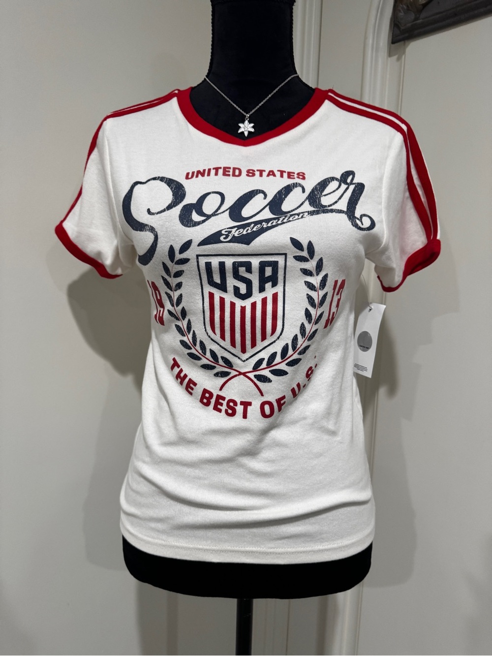 USA Soccer Graphic Tee - White/Red